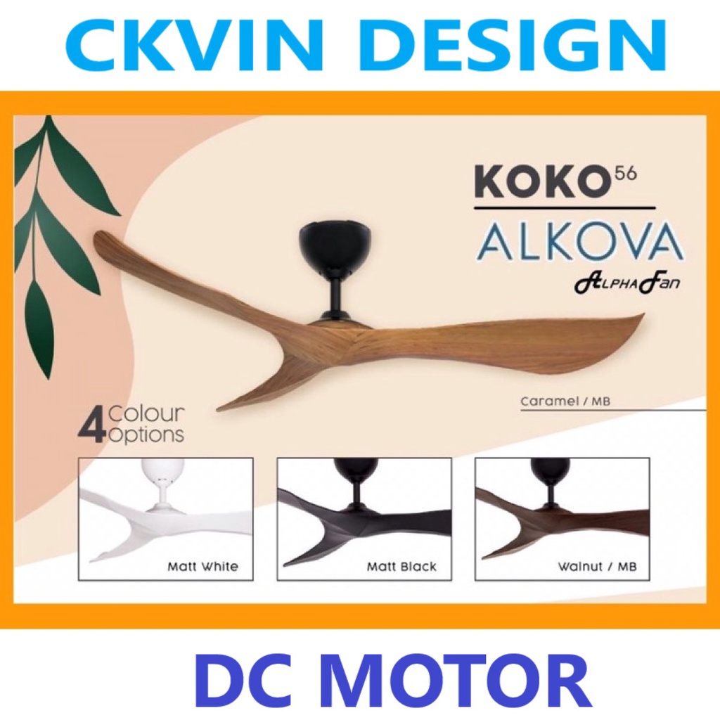 Alpha ALkova KOKO 7 Speed 56 INCH 3 Blades Anti-Rust & DC Motor with ...