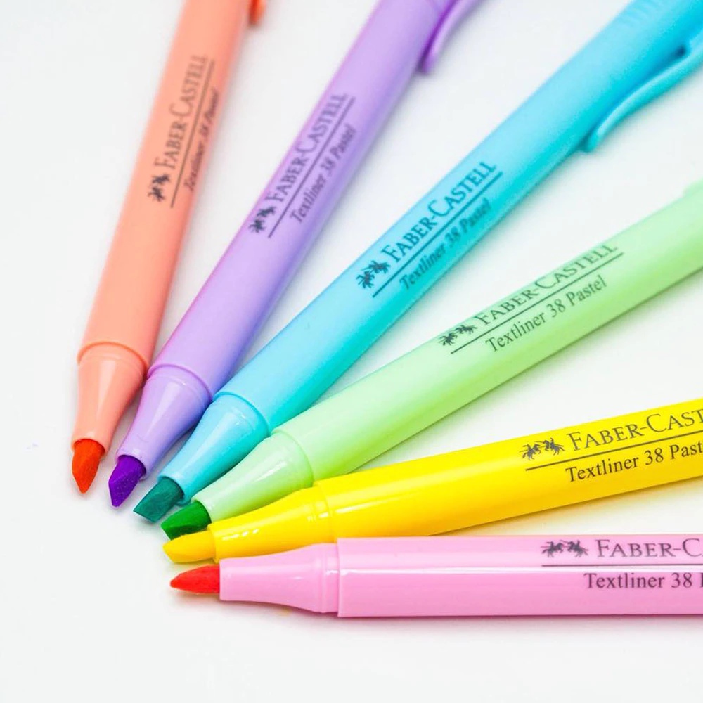 Faber-Castell Pastel Textliner (Highlighter) – Set of 5 Shades –   – Colourful Stationery Sellers