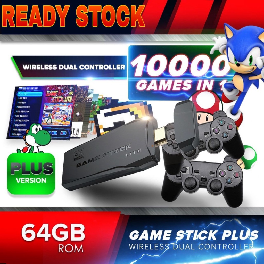 FASTSHIPPING🔥Portable 10K Game Stick 4K TV Video Game Console