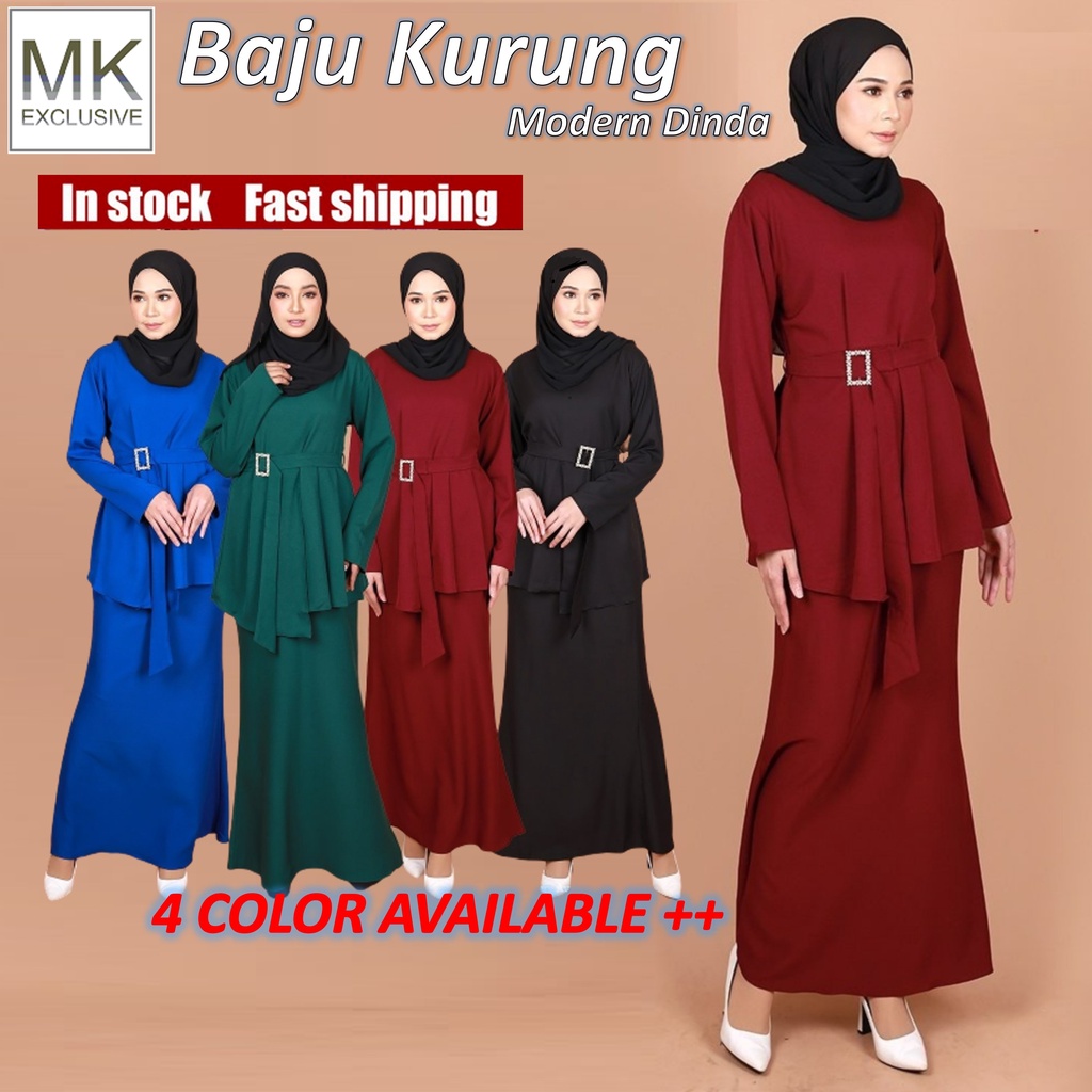 Mk Exclusive Muslimah Baju Kurung Moss Crepe Baju Kurung Modern Dinda