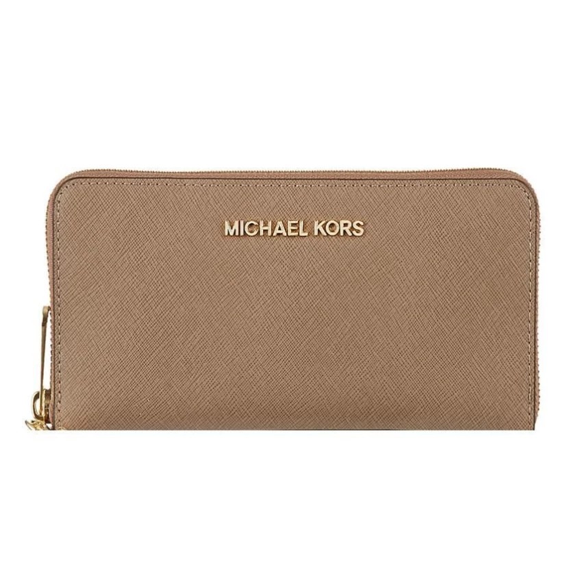 Michael kors jet set travel saffiano 2024 leather continental wallet