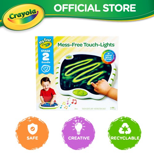 Crayola My First Mess Free Musical Touch Lights Musical Doodle Board Reusable Coloring Tablet Gift Age 0 3 Shopee Malaysia
