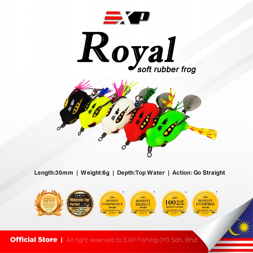 EXP Royal Skirt Frog EXP Soft Frog Murah Haruan Killer Katak Casting ...