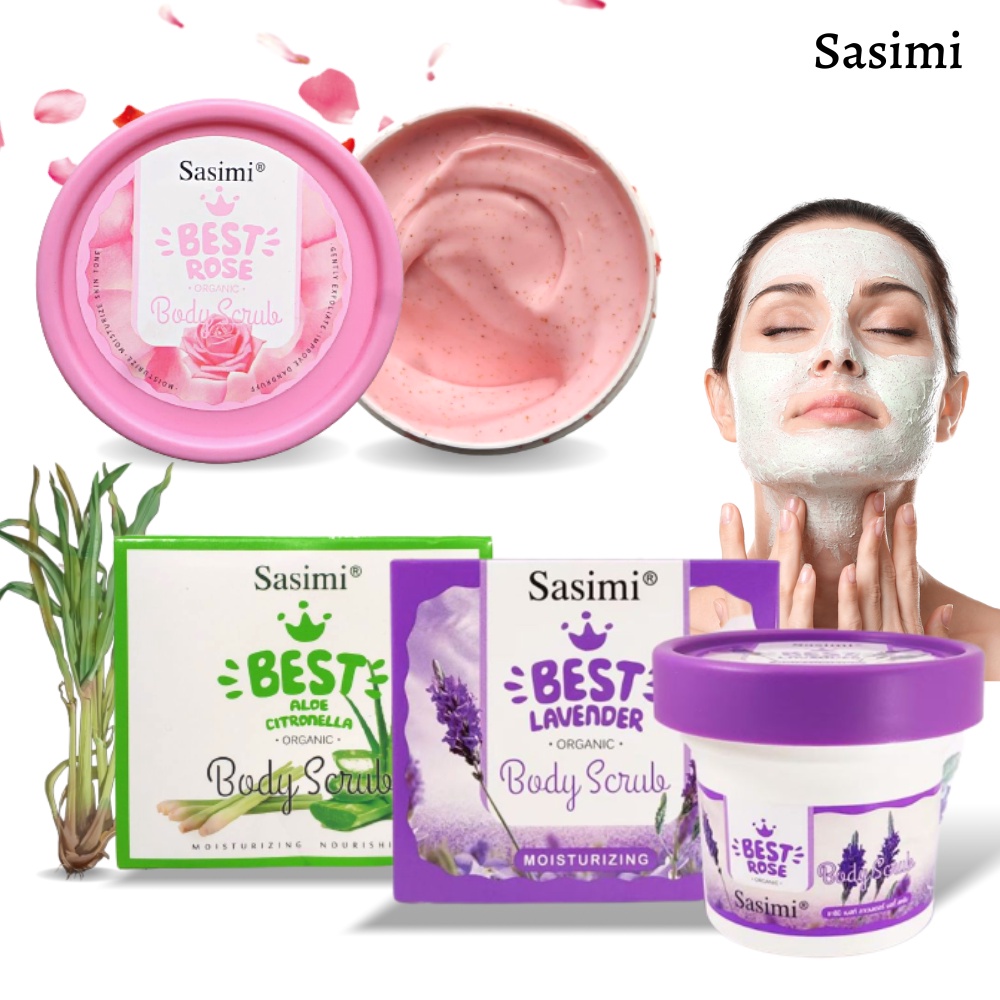 ORGANIC MOISTURIZER SASIMI BODY SCRUB PEMBERSIH DAKI 200ML Shopee