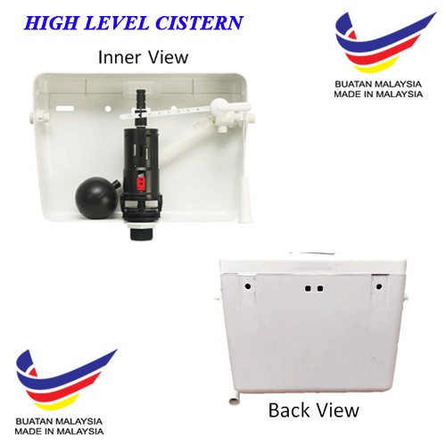HIGH LEVEL Vinyl Eco Cistern Lift Up Valve 6L Complete Set High Level
