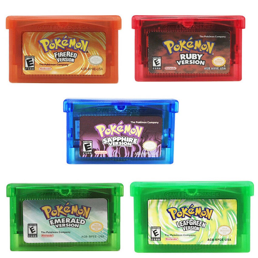 Fan Advance Gameboy Cartridge Game Card For Pokemon NDSL/GBC/GBM/GBA/SP ...