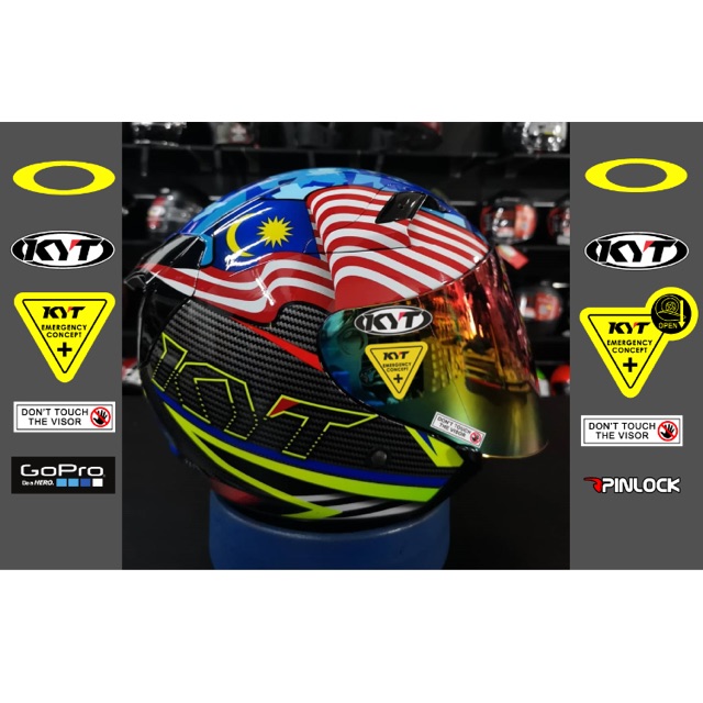 Kyt helmet with hot sale sticker