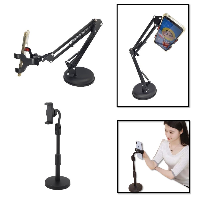 Adjustable Height Flexible Long Arms Lazy Desktop Phone Stand Clip