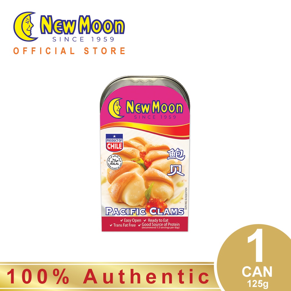 New Moon Pacific Clams 125g (HALAL) 人月牌鲍贝 125g Shopee Malaysia