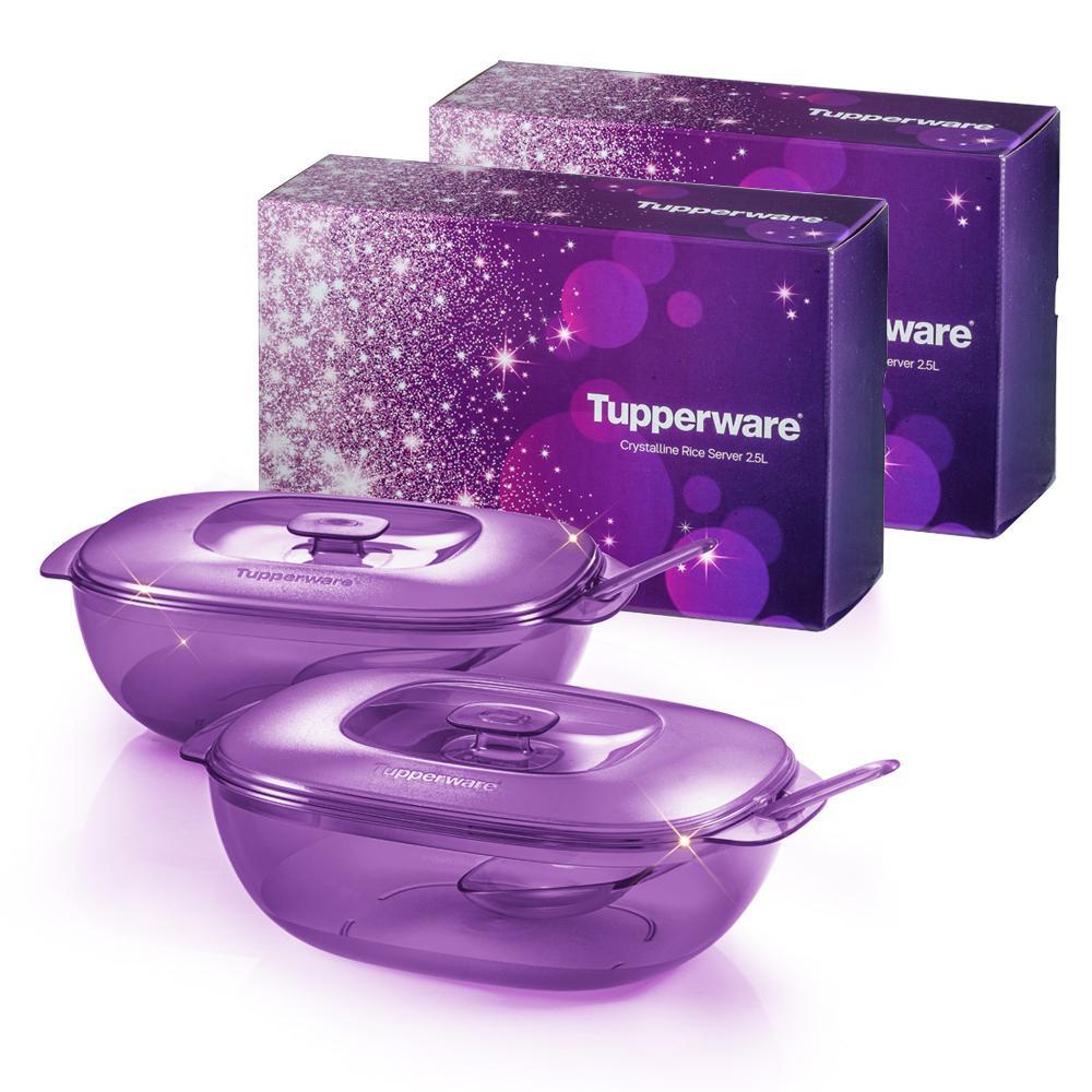 READY STOCK Tupperware Brands Purple Royale Crystalline Rice Server 2