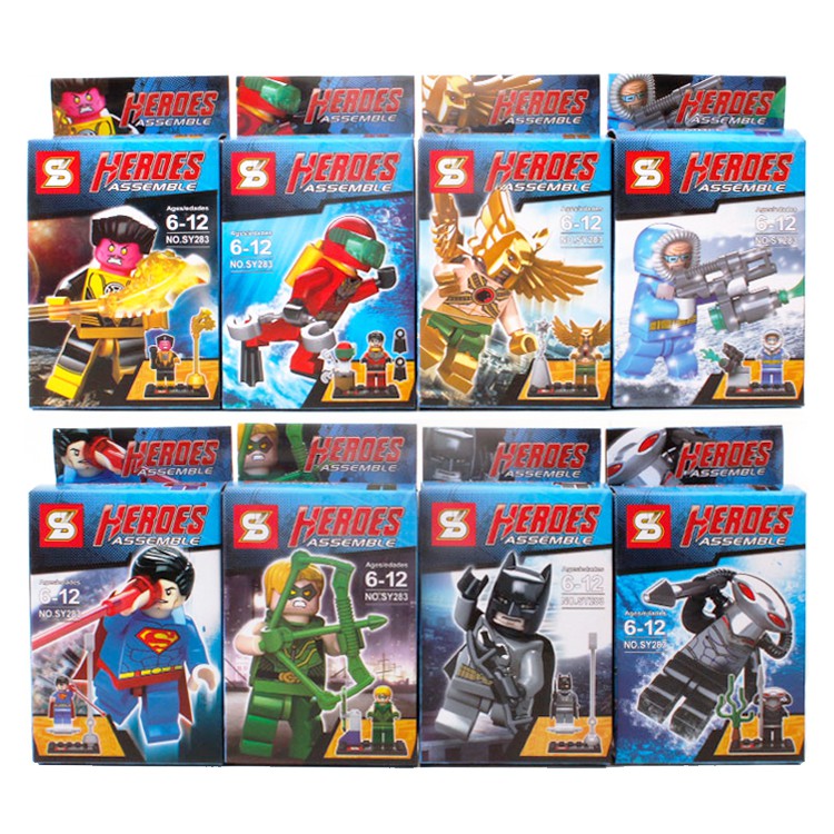 (8 in 1) Superhero Set Minifigures Block Bootleg | Shopee Malaysia