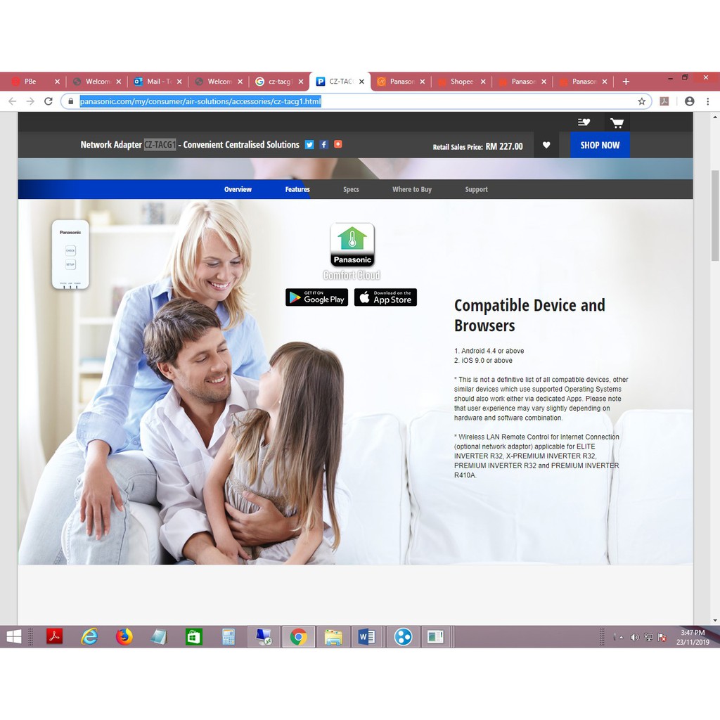 Panasonic CZTACG1 Smart Wifi Network Adapter Smartify Your Panasonic