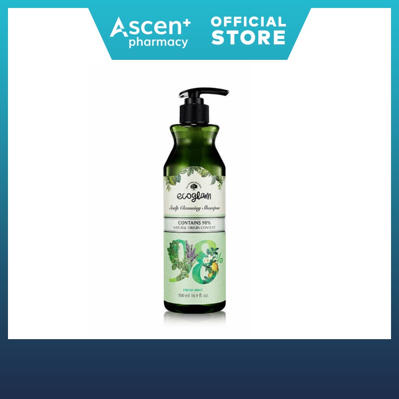 ECOGLAM Scalp Cleansing Shampoo Fresh Mint [500ml] | Shopee Malaysia