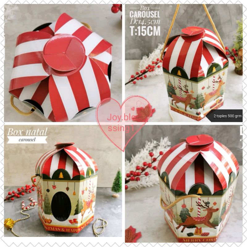 (Code G) Christmas CAROUSEL BOX Merry-Go-Round 2 Jars 500 grm (1 Pack ...