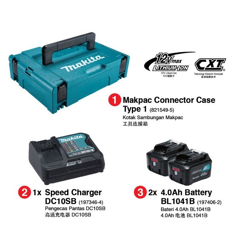 Makita CXT 12V Max Battery 1 x 4.0Ah