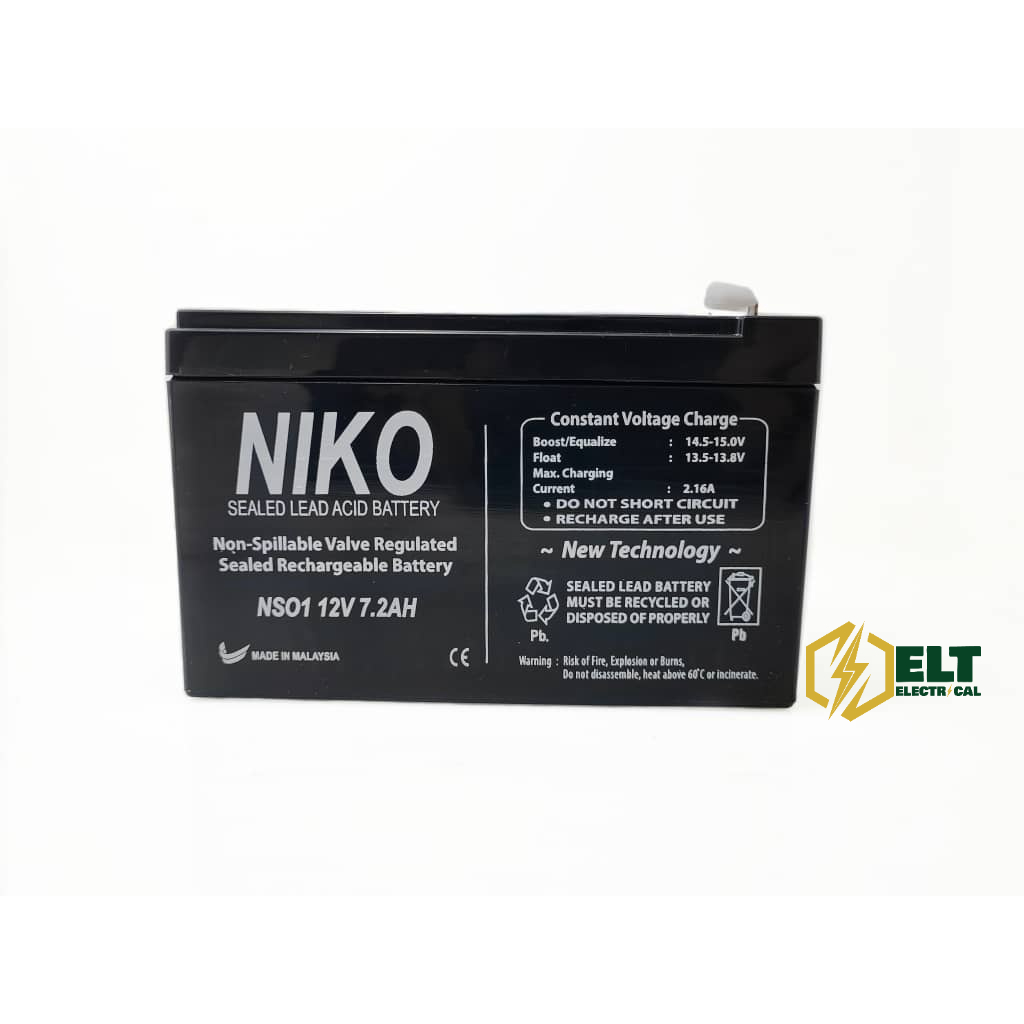 12V 7AH NIKO SEALED LEAD ACID BATTERY Shopee Malaysia