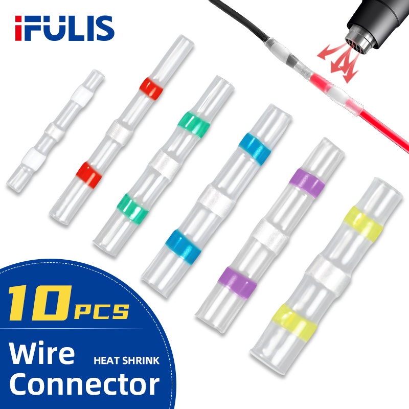 10PCS Wire Connectors Heat Shrink Solder Tube Seal Waterproof Terminals