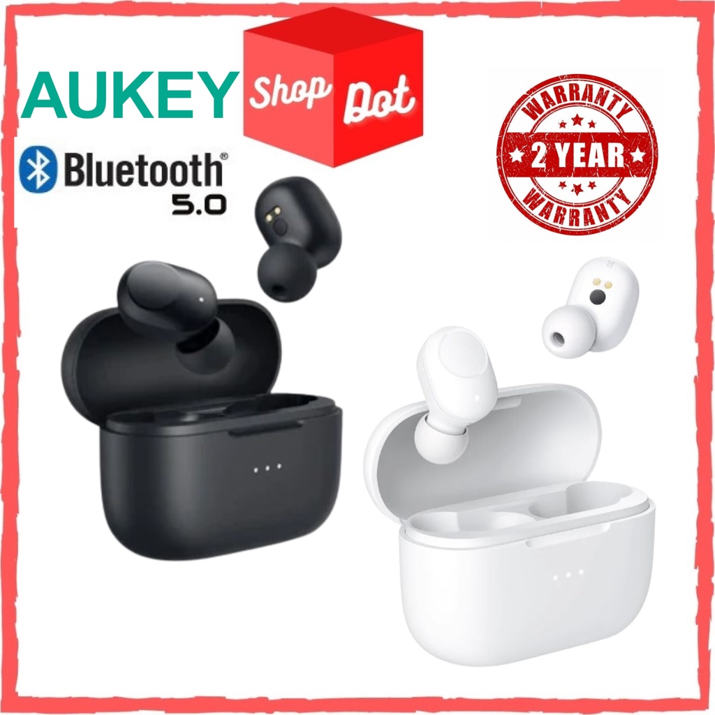AUKEY EPT31 TWS Wireless Charging Earbuds Elevation inear Detection with Auto Gaming 65ms Low