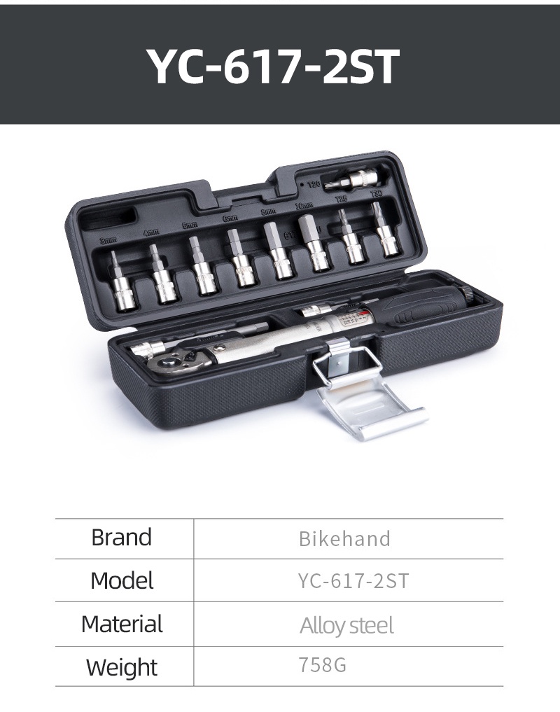 BIKEHAND Professional Taiwan YC-617-2S Bicycle Bike Torque Wrench Allen ...