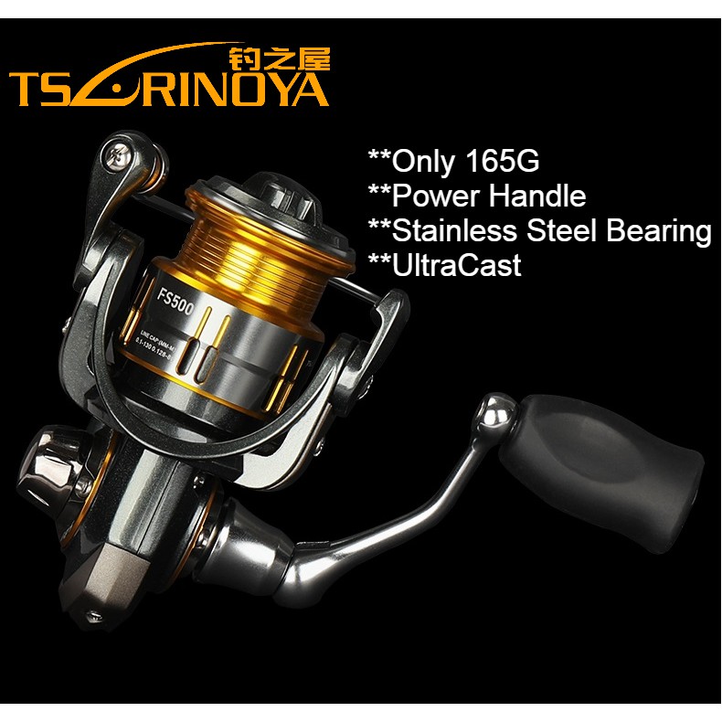 TSURINOYA Fishing Reel FS 500 800 1000 Ultralight Spinning