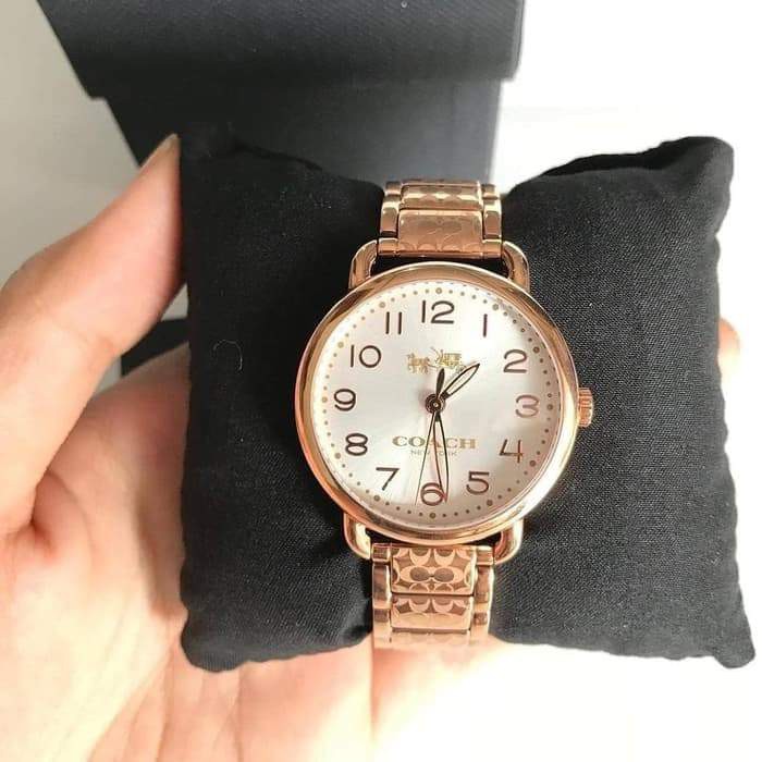 Coach delancey watch rose gold best sale