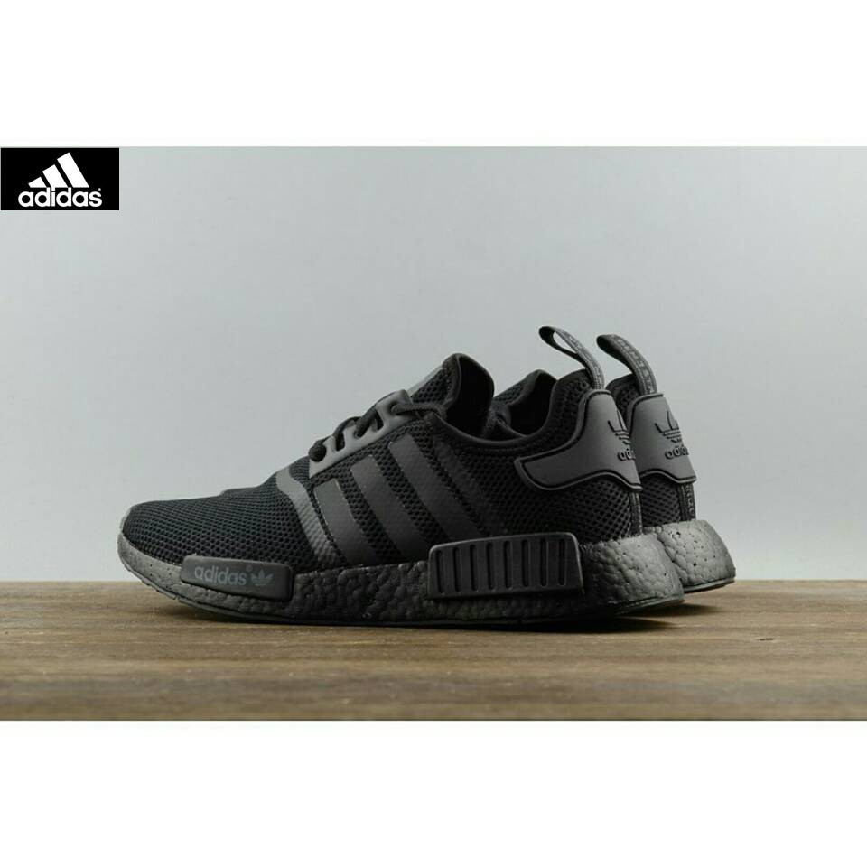 COD Adidas NMD R1 Triple Black S31508 all black webshoe sneakers all red 100 ori N5yn