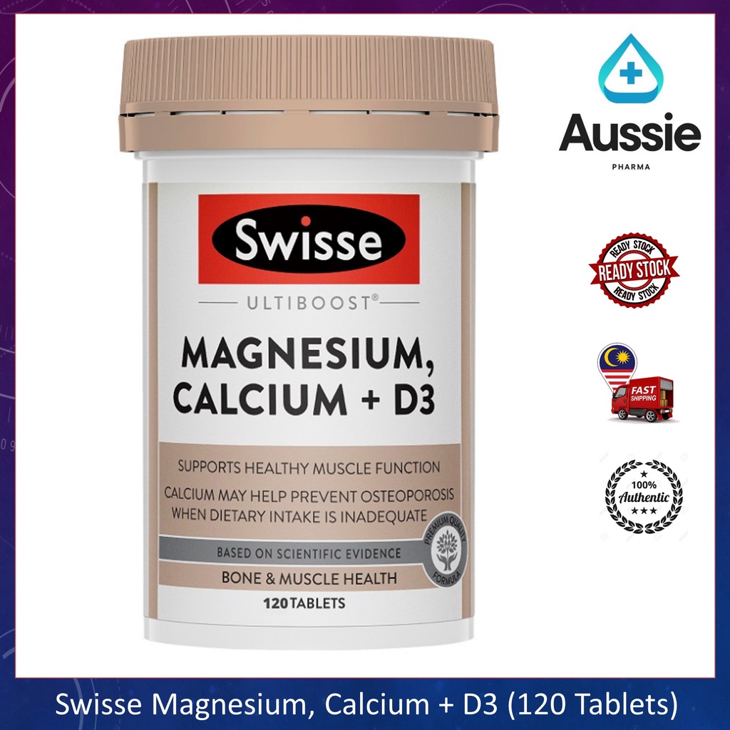 SWISSE Magnesium Calcium + Vitamin D 120 Tablets Shopee Malaysia