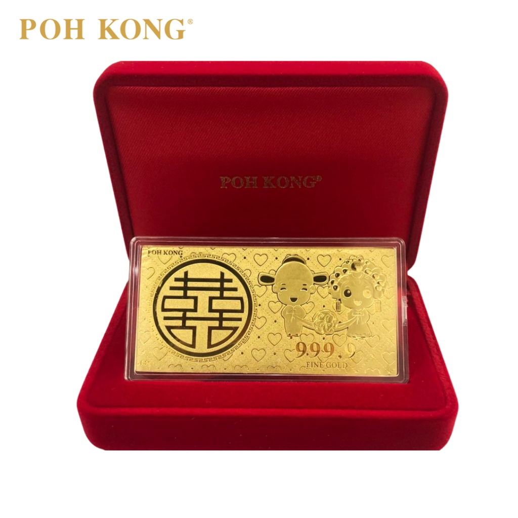 POH KONG 999/24K Pure Gold Happy Wedding Gold Note Shopee Malaysia