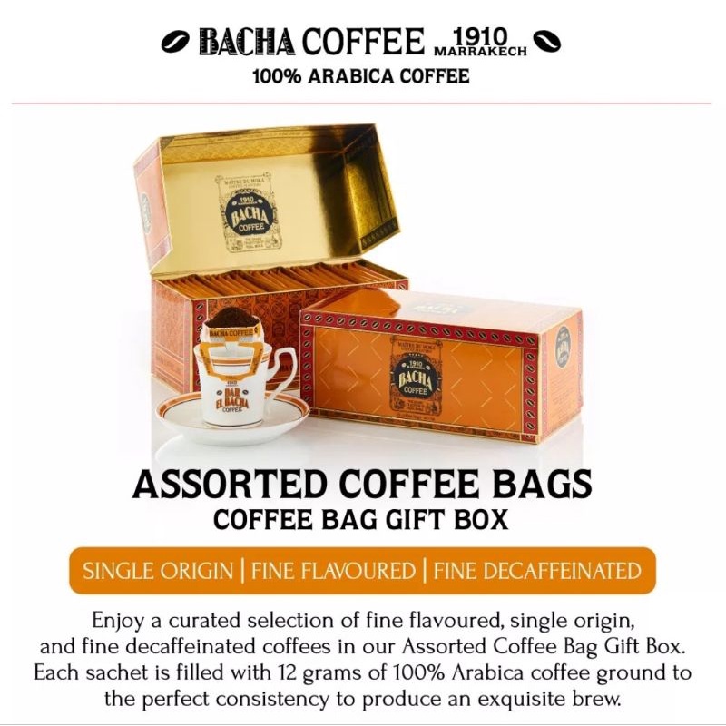 Bacha Coffee Assorted Coffee Bag Taster Gift Box 12g × 25bags