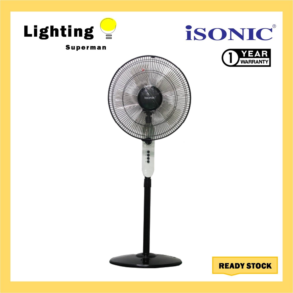 Isonic 16" Stand Fan CTF-SF16A (Black & White) | Shopee Malaysia