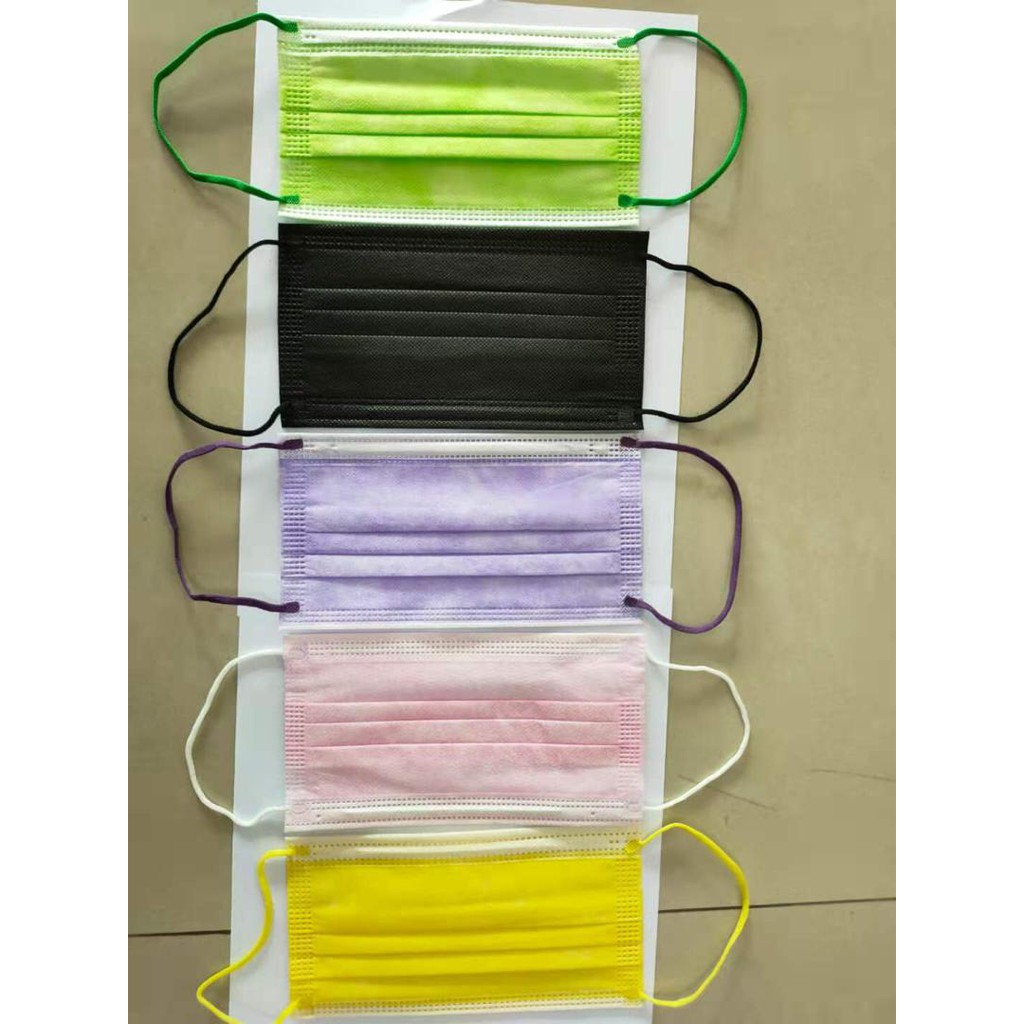 NEW TRENDING 5 MIX COLOUR EARLOOP WITH YOUR COMFORTABLE FACE MASK 3PLY ...