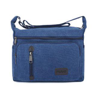  VADOO Canvas Messenger Bag, Multi-pockets Messenger Bag  Aesthetic for Travel Large Crossbody Shoulder Tote Bag for Women and Men :  Clothing, Shoes & Jewelry