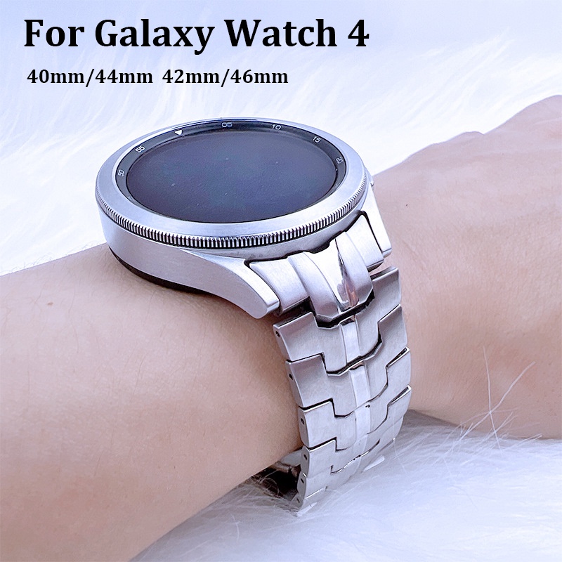 No Gaps Stainless Steel Strap for Samsung Galaxy Watch 4 Classic 46mm