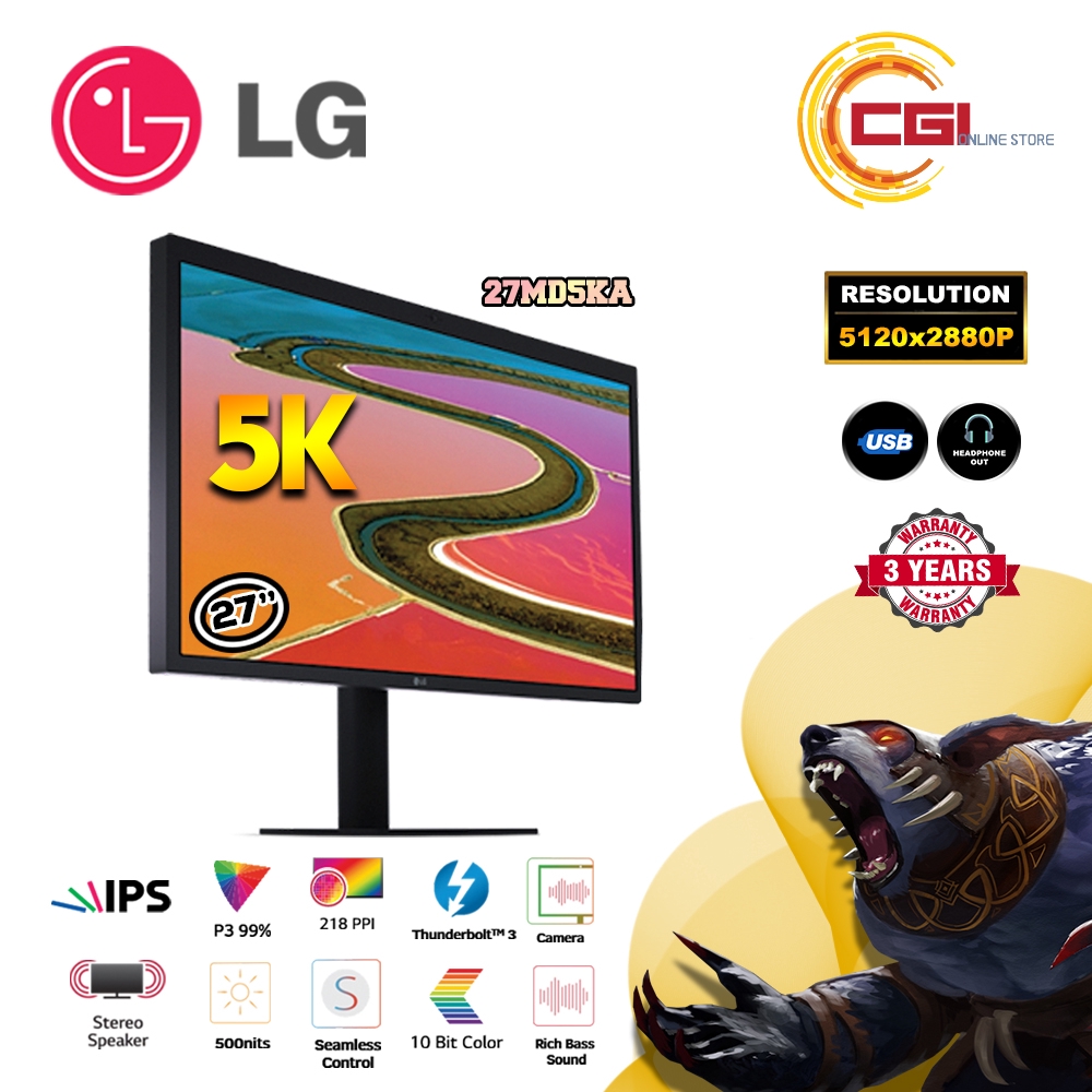 LG 27" 27MD5KA Class UltraFine 5K IPS LED Monitor Shopee Malaysia