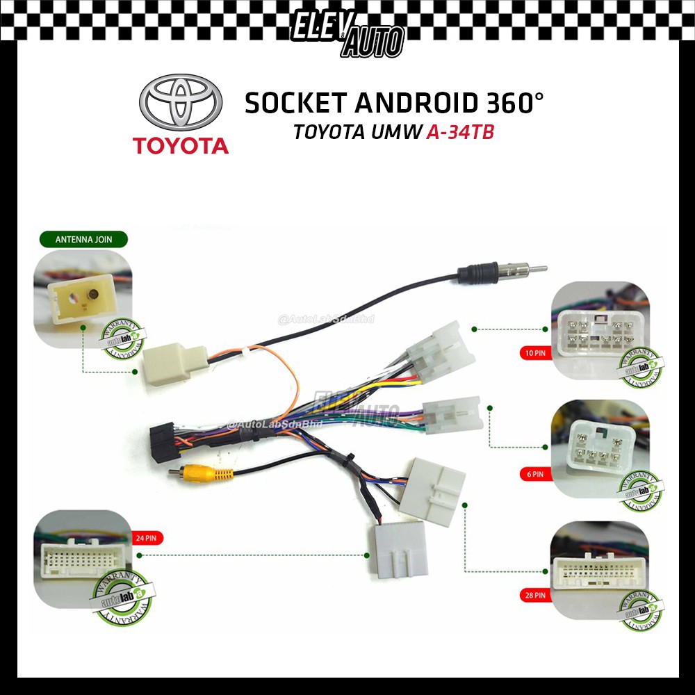 360 Camera Android Socket TOYOTA UMW A-34TB | Shopee Malaysia