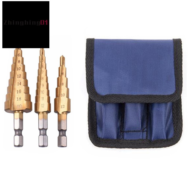 3pcs blue -3 pièces-ensemble 3 12-4 12-4 20mm HSS En Acier Titane