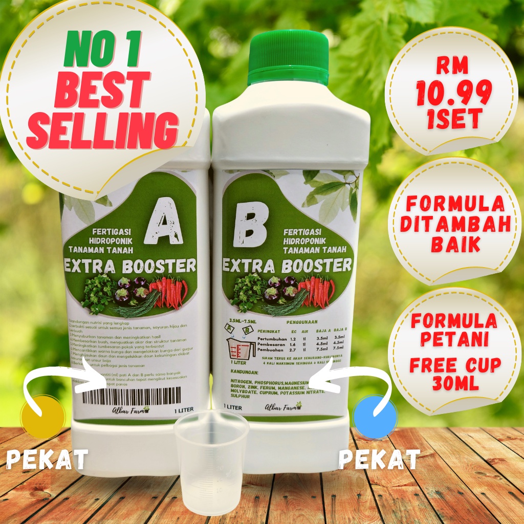 2L Baja AB Extra Booster Fertigasi Hidroponik&tanaman Tanah Fertilizer ...