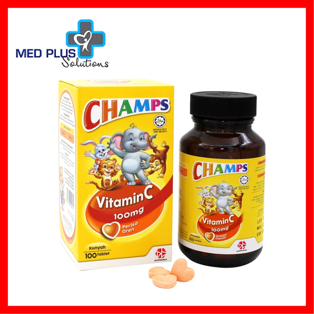 Champs Vitamin C 100mg Orange Flavour Chewable (EXP 6/2025) PROMO