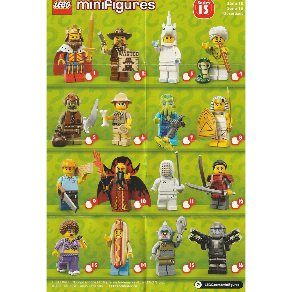 LEGO 71008 Minifigure Series 13 Complete Set 16 Original LEGO [MISB