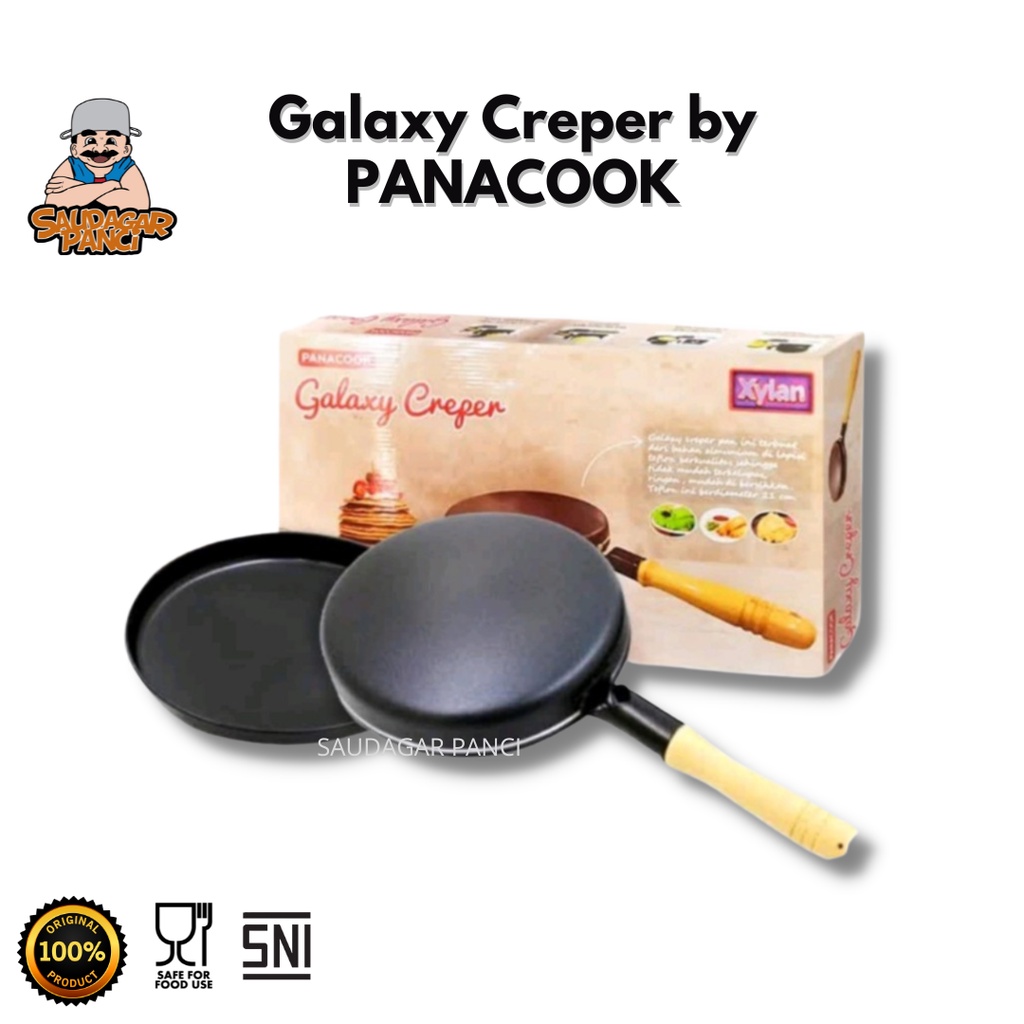 Crepes Maker Galaxy Panacook 21cm Risol Lumpia Leather Pan Non Stick