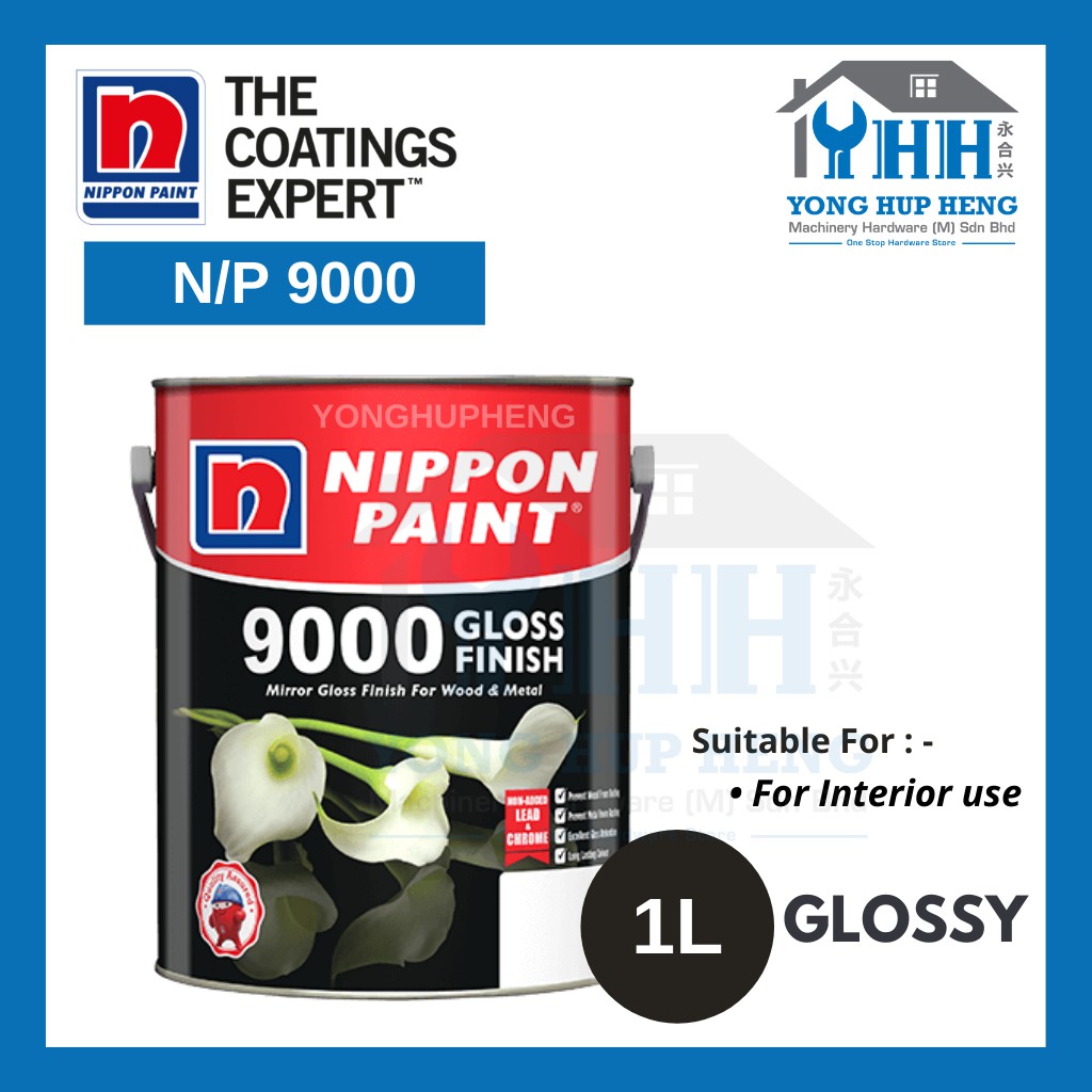1L NIPPON N/P 9000 GLOSS FINISH 1L (Cat Besi / Kayu, Wood & Metal Paint ...
