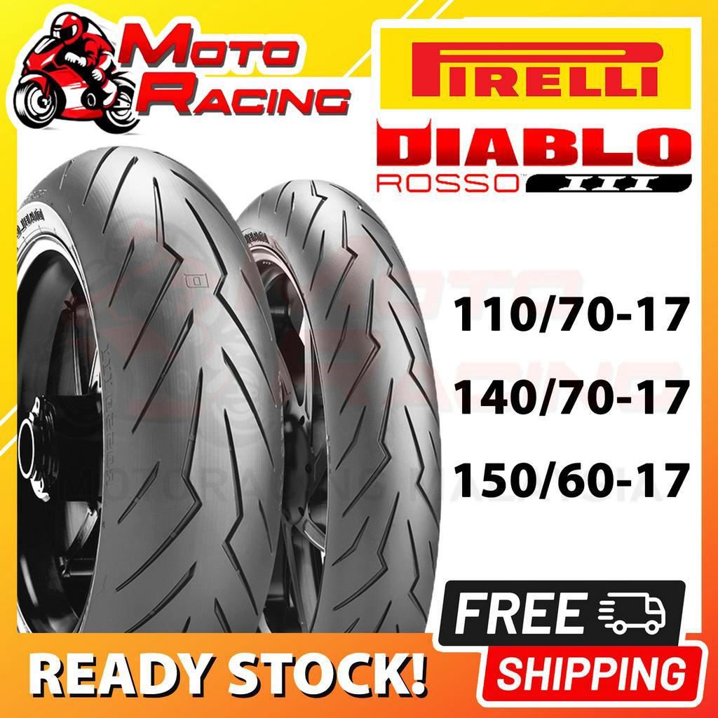 PIRELLI DIABLO ROSSO 3 III 17 INCI 110/70-17 140/70-17 150/60-17 R15 ...