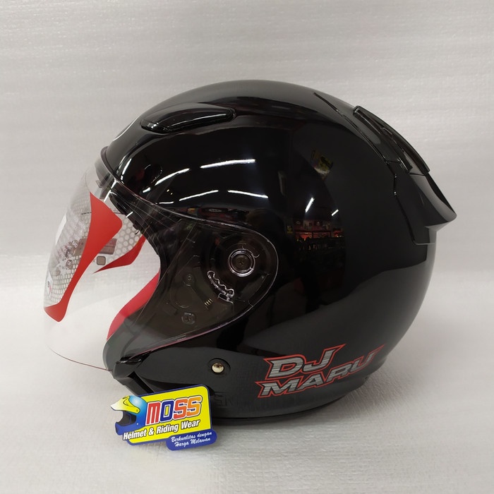 Kyt DJ Maru Solid Black Metallic Helmet Original Product Shopee