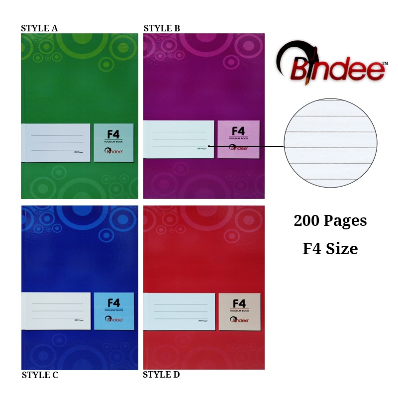 CP Forms | Note Book | Bindee Foolscap Paper Book F4 - H0200 (200 Pages ...