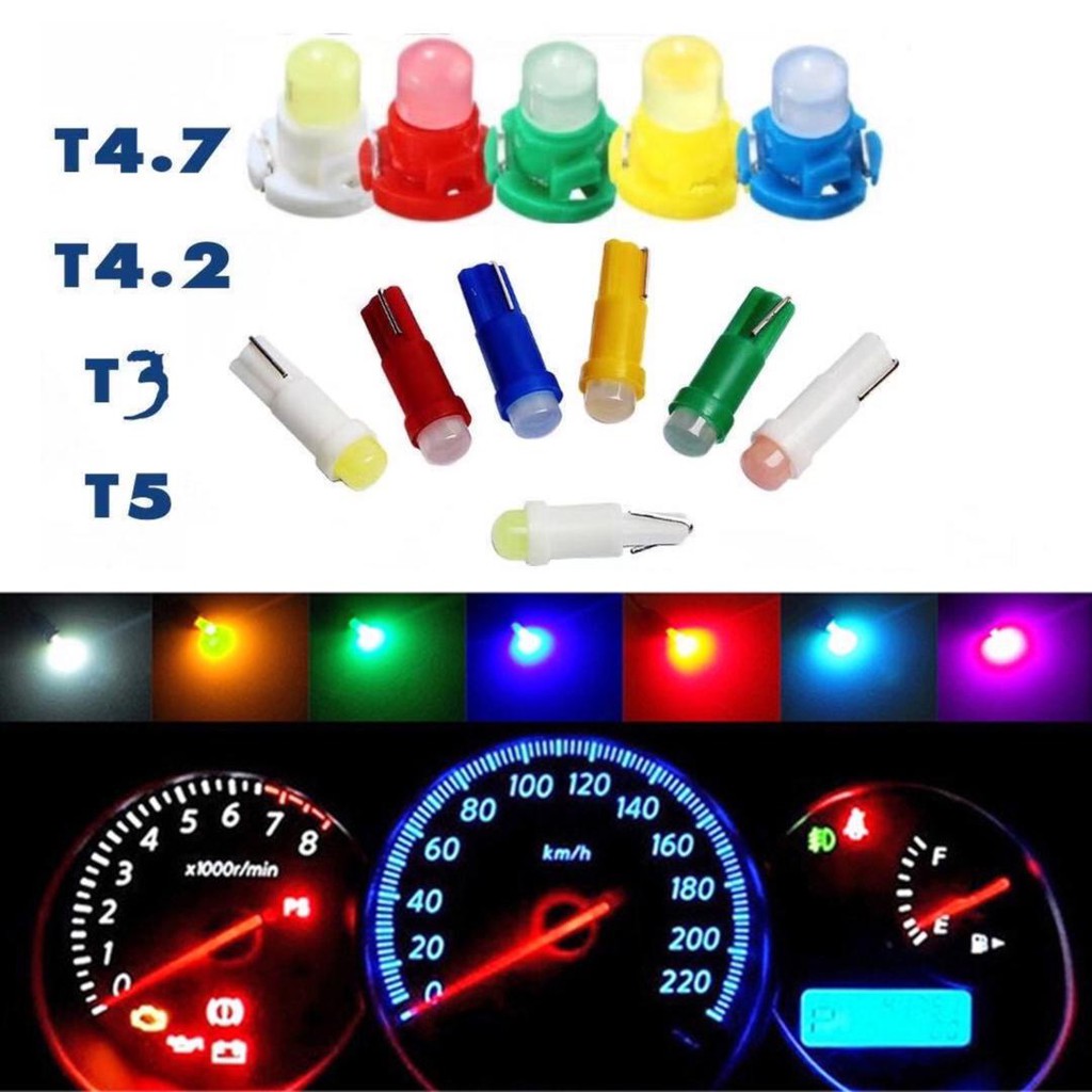 1pcs LED Meter Bulb T3 T5 T4.2 T4.7 B8.5D 1SMD 5050 air-cond bulb ...