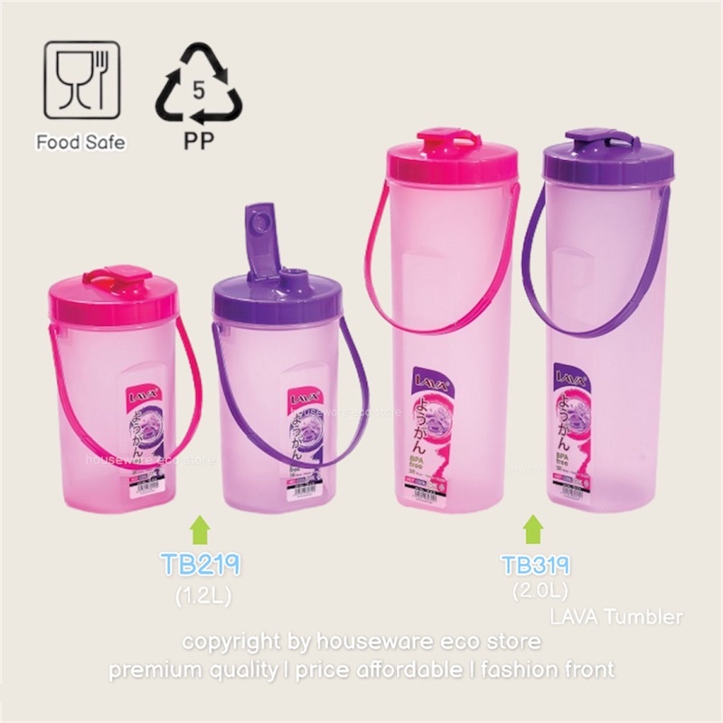 LAVA Tumbler Drinking Bottle Container With Handle / Botol Air Minuman ...