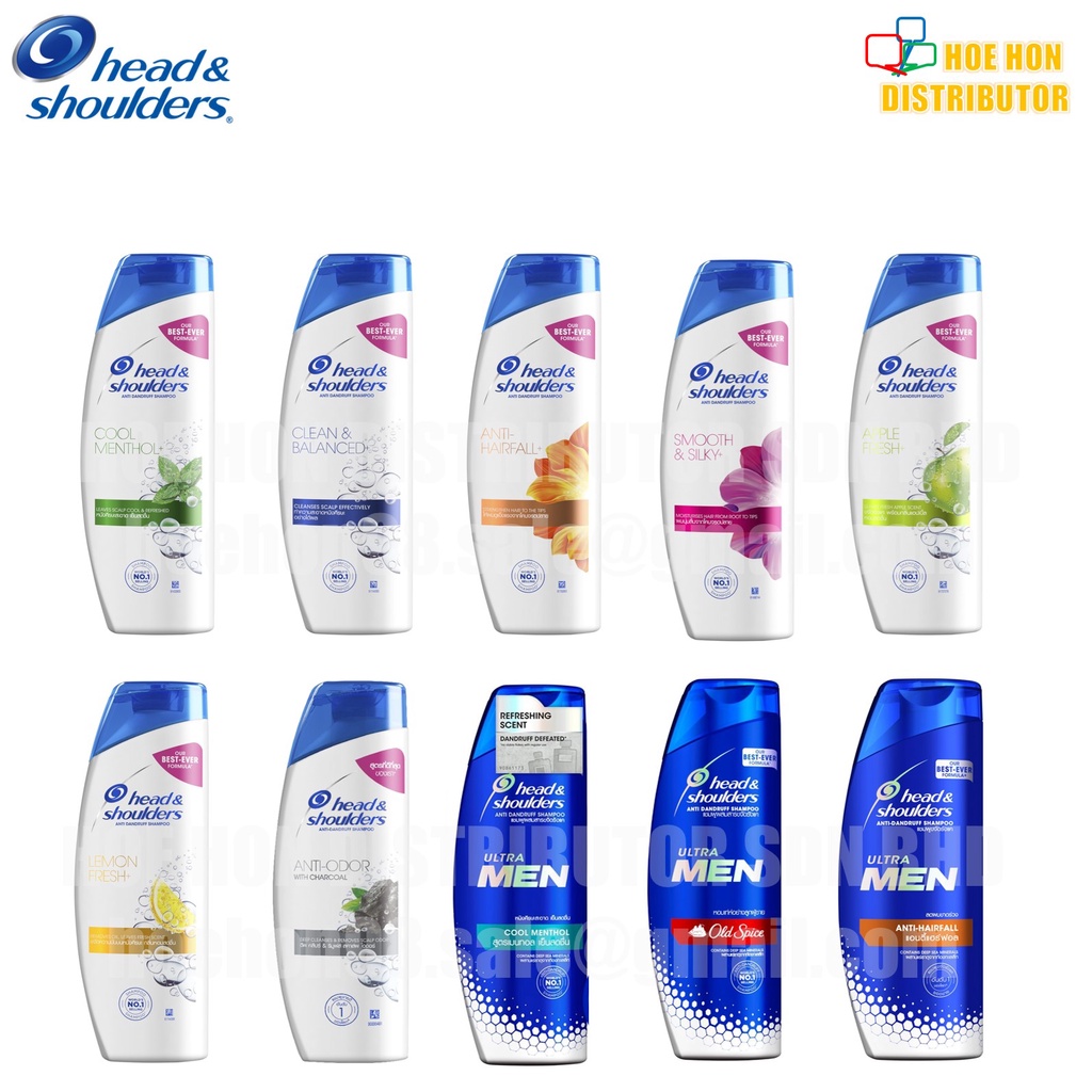 Head & Shoulders 170ml Anti-Dandruff Hair Shampoo Ultra Cool Menthol ...