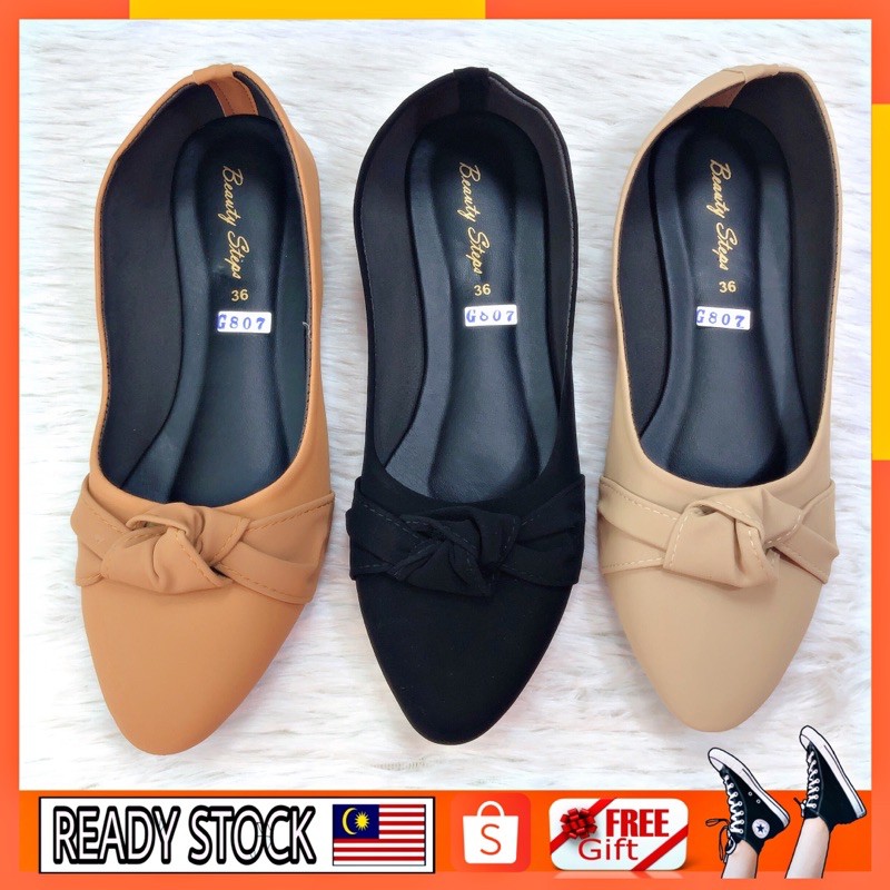 Young.Wears 36 43 Plus Size Women s Rounded Flat Shoe Cover Shoes Ladies Kasut Flat Rata Wanita Perempuan Shopee Malaysia