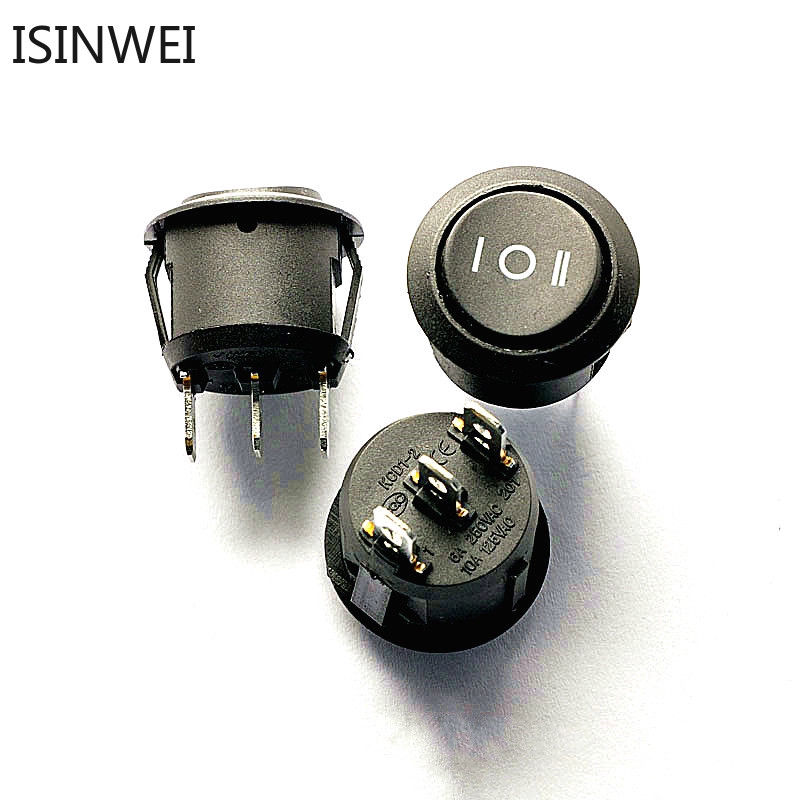 10pcs Rocker Switch KCD1-105 KCD1-2 Black 3 Pin Power Switch | Shopee ...