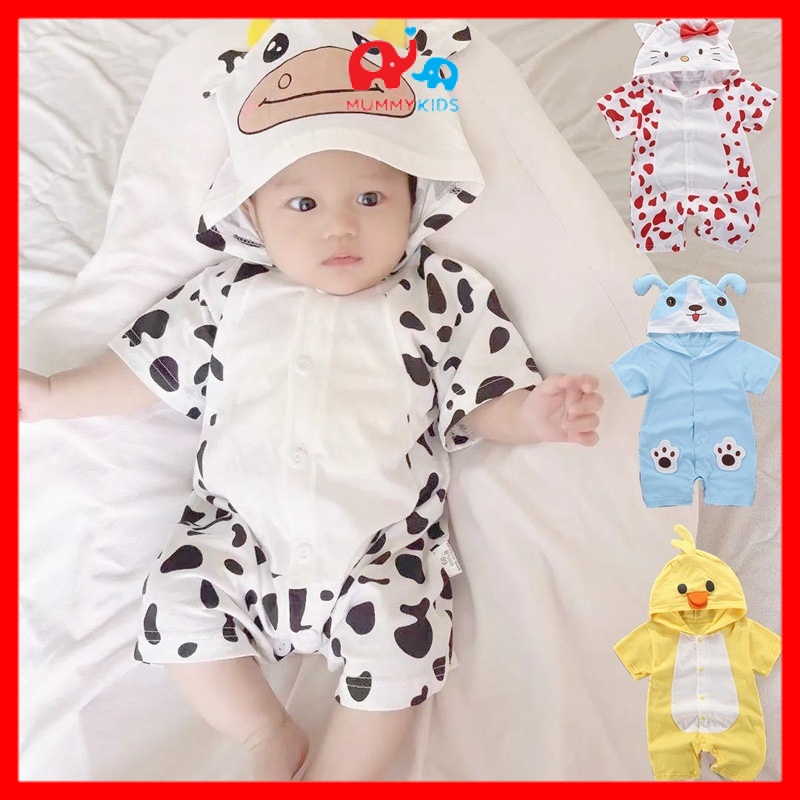 MummyKids] Unisex Cotton Cute Cartoon Baby Romper Set Baju
